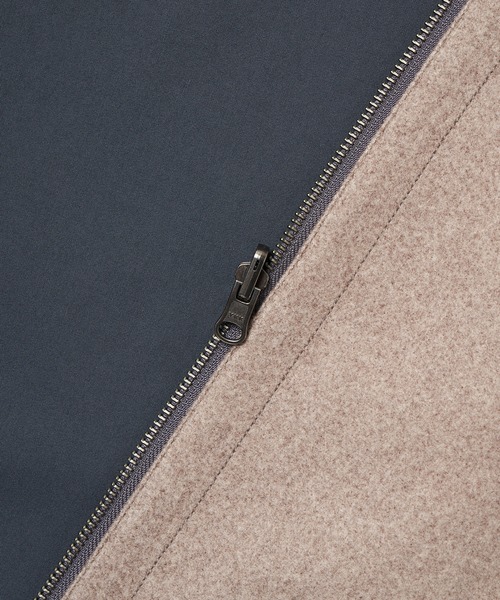 ADAM ET ROPE'（アダムエロペ）の「ジャージーメルトン スタンドカラー ブルゾン / リバーシブル（ブルゾン・メンズ・ブラック/ダークブラウン/ターコイズブルー・S/M/L）」の16枚目の写真