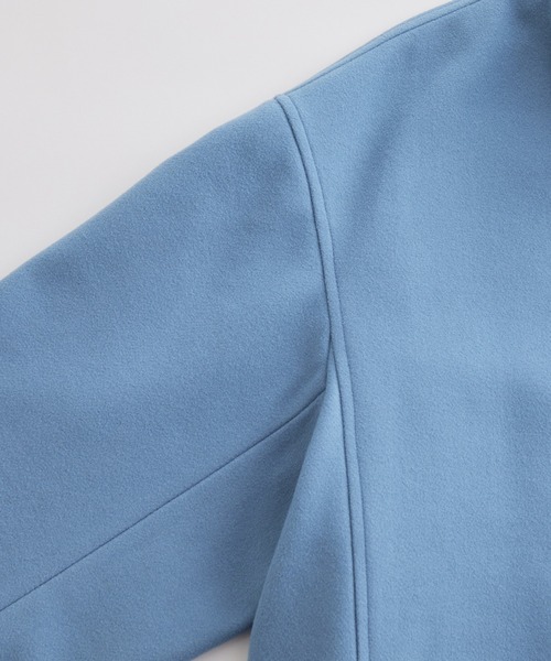 ADAM ET ROPE'（アダムエロペ）の「ジャージーメルトン スタンドカラー ブルゾン / リバーシブル（ブルゾン・メンズ・ブラック/ダークブラウン/ターコイズブルー・S/M/L）」の9枚目の写真