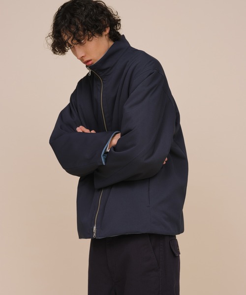 ADAM ET ROPE'（アダムエロペ）の「ジャージーメルトン スタンドカラー ブルゾン / リバーシブル（ブルゾン・メンズ・ブラック/ダークブラウン/ターコイズブルー・S/M/L）」の19枚目の写真