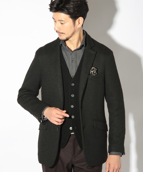 UNION STATION(ユニオンステーション)の「ウール混ハイゲージニットベスト(ベスト・メンズ・ブラック/ブラウン・L/M)」の10枚目の写真