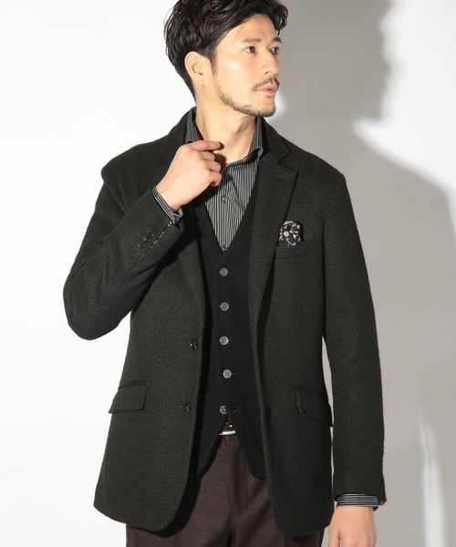 UNION STATION(ユニオンステーション)の「ウール混ハイゲージニットベスト(ベスト・メンズ・ブラック/ブラウン・L/M)」の11枚目の写真