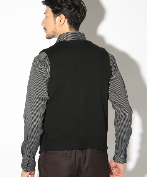 UNION STATION(ユニオンステーション)の「ウール混ハイゲージニットベスト(ベスト・メンズ・ブラック/ブラウン・L/M)」の13枚目の写真