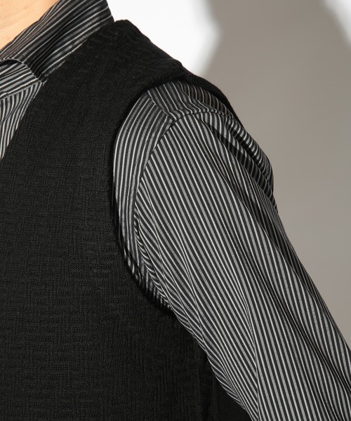 UNION STATION(ユニオンステーション)の「ウール混ハイゲージニットベスト(ベスト・メンズ・ブラック/ブラウン・L/M)」の15枚目の写真