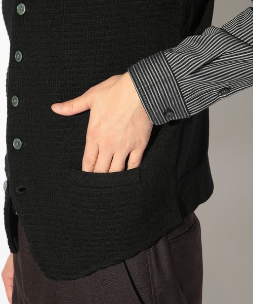 UNION STATION(ユニオンステーション)の「ウール混ハイゲージニットベスト(ベスト・メンズ・ブラック/ブラウン・L/M)」の16枚目の写真