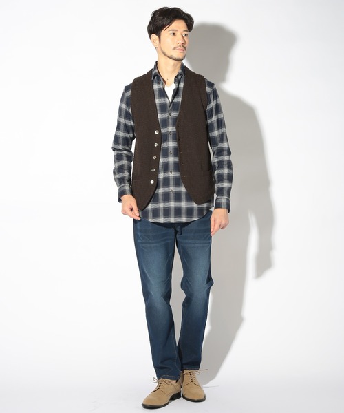 UNION STATION(ユニオンステーション)の「ウール混ハイゲージニットベスト(ベスト・メンズ・ブラック/ブラウン・L/M)」の19枚目の写真