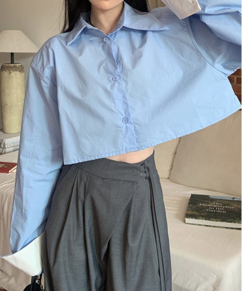 Chick（チック）の「By Color Short Shirt / バイカラーショート