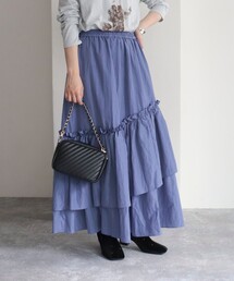 アシメティアードギャザースカート