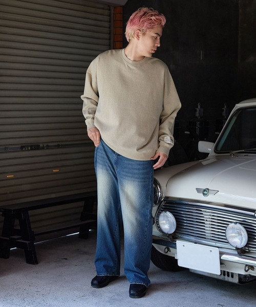 PBLIM（ページボーイリム）の「PBLIM/ピグメントウラケ（スウェット・レディース・ベージュ/カーキ/ボルドー・FREE）」の15枚目の写真