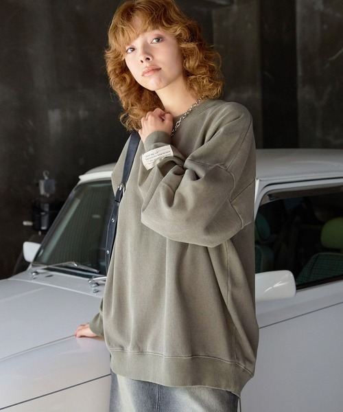 PBLIM（ページボーイリム）の「PBLIM/ピグメントウラケ（スウェット・レディース・ベージュ/カーキ/ボルドー・FREE）」の17枚目の写真