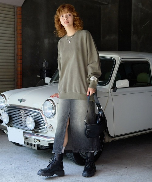 PBLIM（ページボーイリム）の「PBLIM/ピグメントウラケ（スウェット・レディース・ベージュ/カーキ/ボルドー・FREE）」の19枚目の写真