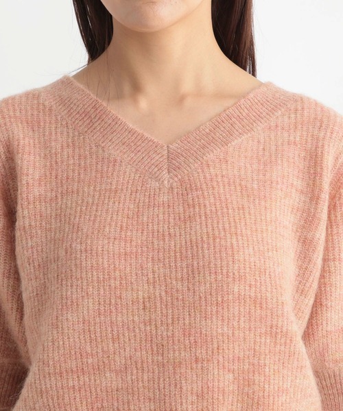 タグ有 マイアミ maiami ニット モヘア Vネック アンティークピンク S
