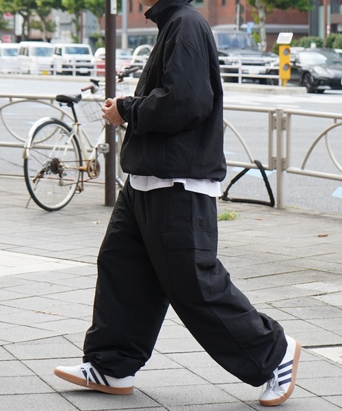 ZOZO限定展開【セットアップ対応】ナイロンワイドカーゴパンツ
