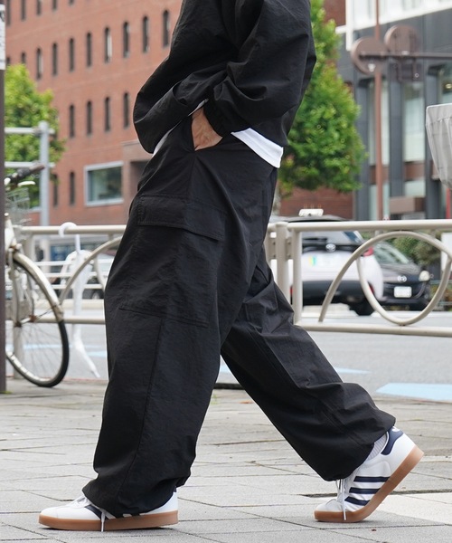 ZOZO限定展開【セットアップ対応】ナイロンワイドカーゴパンツ