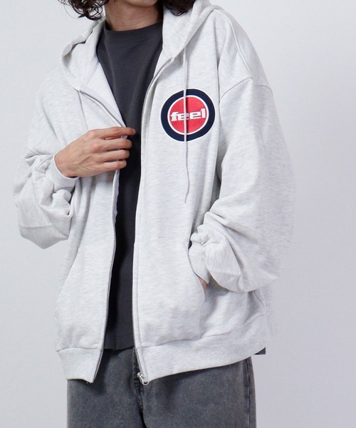 FUNALIVE(ファンアライブ)の「裏毛 ワンポイント ZIP パーカー(パーカー・メンズ・ブラック/グリーン/アッシュグレー・L/XL/M)」の8枚目の写真