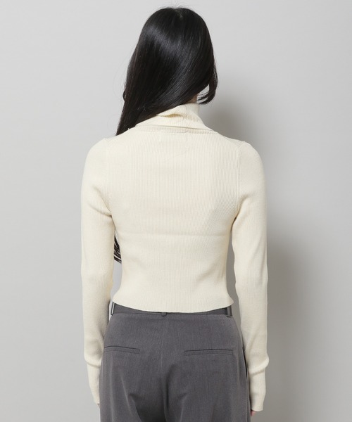 3.3 Field Trip （3.3フィールドトリップ）の「3.3 Field Trip／ショートタケタートル（ニット/セーター・レディース・ブラック/ブルー/アイボリー・FREE）」の22枚目の写真