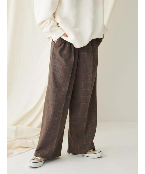 CRAFT STANDARD BOUTIQUE(クラフトスタンダードブティック)の「センタープレスチェックパンツ(その他パンツ・レディース・チェック/グリーン系その他2/ベージュ系その他4/ブラック系その他・L/M)」の6枚目の写真