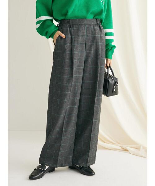 CRAFT STANDARD BOUTIQUE(クラフトスタンダードブティック)の「センタープレスチェックパンツ(その他パンツ・レディース・チェック/グリーン系その他2/ベージュ系その他4/ブラック系その他・L/M)」の8枚目の写真