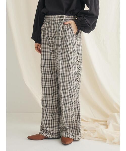 CRAFT STANDARD BOUTIQUE(クラフトスタンダードブティック)の「センタープレスチェックパンツ(その他パンツ・レディース・チェック/グリーン系その他2/ベージュ系その他4/ブラック系その他・L/M)」の10枚目の写真