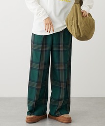 センタープレスチェックパンツ