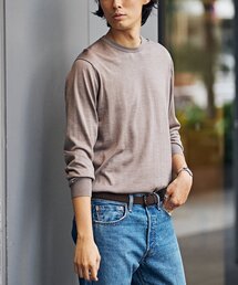 EDIFICE | 18ゲージ ウール/シルク/カシミア MIX クリスタル クルーネックニット(ニット/セーター)