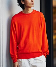 EDIFICE | 18ゲージ ウール/シルク/カシミア MIX クリスタル クルーネックニット(ニット/セーター)