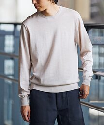 EDIFICE | 18ゲージ ウール/シルク/カシミア MIX クリスタル クルーネックニット(ニット/セーター)