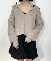 179/WG | 【WEB限定】アンゴラタッチ セーラーカラープルオーバー(ニット/セーター)