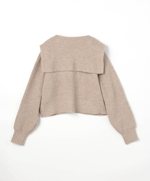 179/WG（イチナナキュウダブルジー）の「【WEB限定】アンゴラタッチ セーラーカラープルオーバー（ニット/セーター・レディース・オフホワイト/ブラック/グレー・FREE）」の7枚目の写真