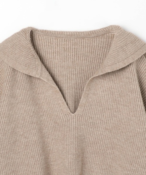 179/WG（イチナナキュウダブルジー）の「【WEB限定】アンゴラタッチ セーラーカラープルオーバー（ニット/セーター・レディース・オフホワイト/ブラック/グレー・FREE）」の8枚目の写真