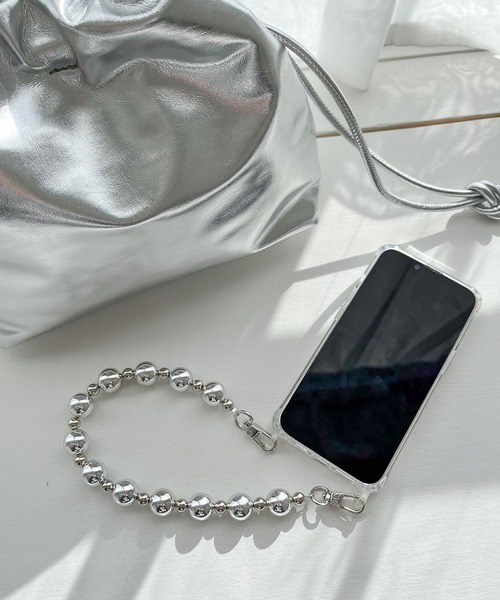 LOWRYS FARM（ローリーズファーム）の「ボールチェーンキンチャクバック　987398（ショルダーバッグ・レディース・ブラック/シルバー・FREE）」の9枚目の写真