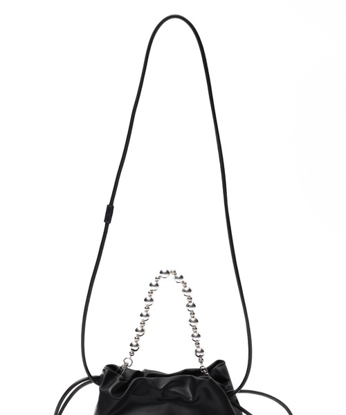 LOWRYS FARM（ローリーズファーム）の「ボールチェーンキンチャクバック　987398（ショルダーバッグ・レディース・ブラック/シルバー・FREE）」の18枚目の写真