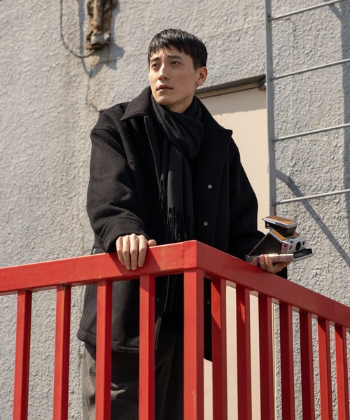 niko and...（ニコアンド）の「[静電気軽減・抗菌防臭]カラーワイドストール（ストール/ショール・メンズ・オレンジ/ブラック/グリーン/グレー/パープル・FREE）」の6枚目の写真