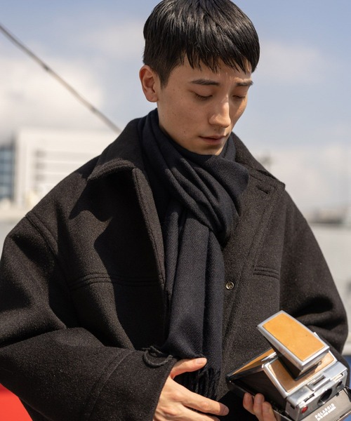 niko and...（ニコアンド）の「[静電気軽減・抗菌防臭]カラーワイドストール（ストール/ショール・メンズ・オレンジ/ブラック/グリーン/グレー/パープル・FREE）」の7枚目の写真