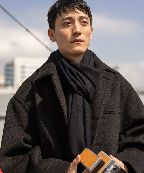 niko and...（ニコアンド）の「[静電気軽減・抗菌防臭]カラーワイドストール（ストール/ショール・メンズ・オレンジ/ブラック/グリーン/グレー/パープル・FREE）」の8枚目の写真