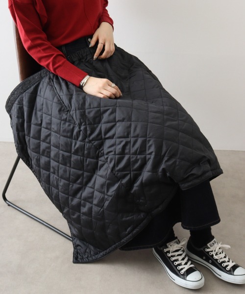 FUNALIVE（ファンアライブ）の「YUASA6 original キルティング 70cm丈 3way wrap skirt/巻きスカート ラップスカート（スカート・レディース・ブラック/レンガ/ネイビー/ブラウン系・L/LL/M）」の12枚目の写真