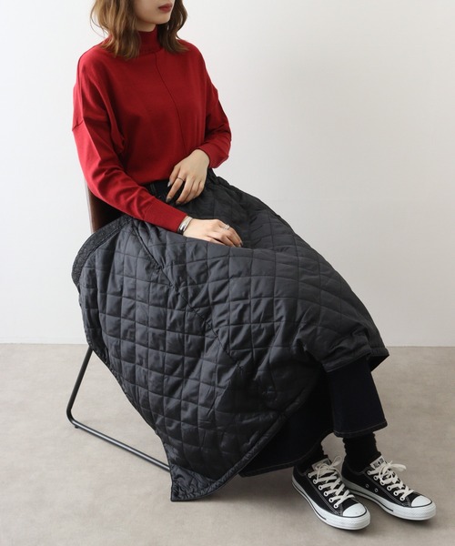 FUNALIVE（ファンアライブ）の「YUASA6 original キルティング 70cm丈 3way wrap skirt/巻きスカート ラップスカート（スカート・レディース・ブラック/レンガ/ネイビー/ブラウン系・L/LL/M）」の13枚目の写真