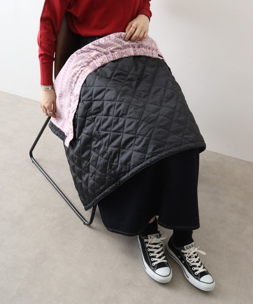 FUNALIVE（ファンアライブ）の「YUASA6 original キルティング 70cm丈 3way wrap skirt/巻きスカート ラップスカート（スカート・レディース・ブラック/レンガ/ネイビー/ブラウン系・L/LL/M）」の14枚目の写真