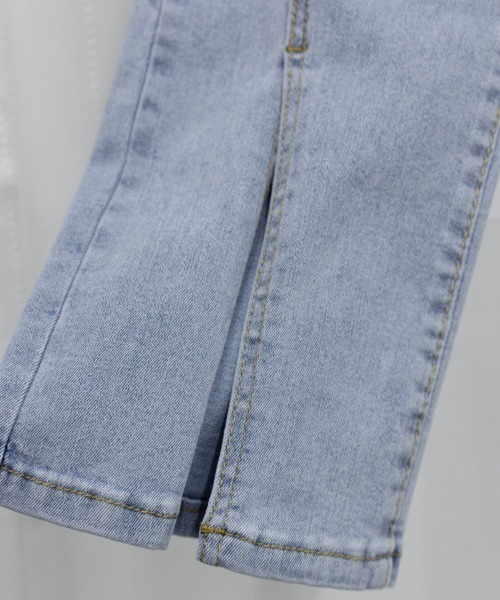 Miniministore(ミニミニストア)の「ハイウエスト デニムパンツ スリット韓国(デニムパンツ・レディース・ブラック/サックスブルー・27/28/29/30)」の13枚目の写真