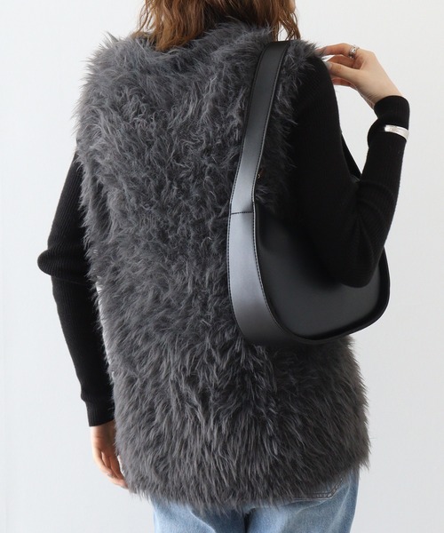 【セール】&soiree Vネックモヘアライクニットベスト（ニット/セーター）｜＆soiree（アンドソワレ）