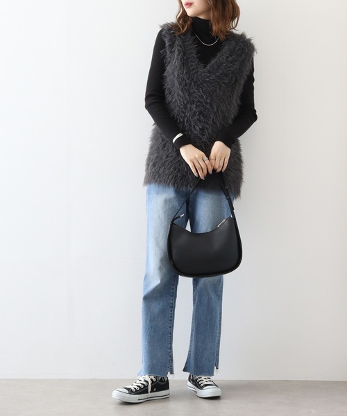 ニット セーター ＆soiree Vネックモヘアライクニットベスト レディース ＆soiree ニット セーター Vネックモヘアライクニットベスト