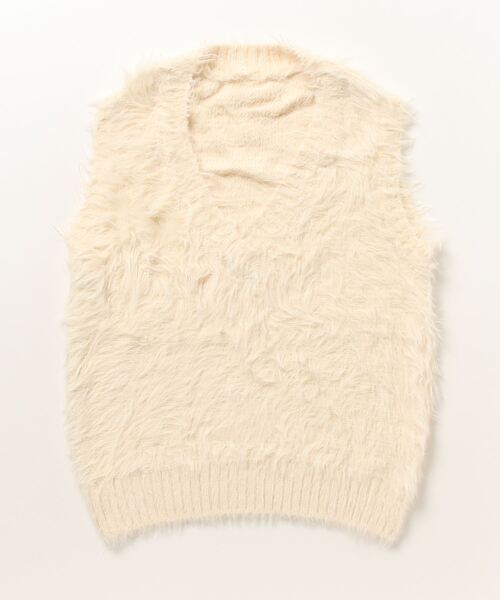 【セール】&soiree Vネックモヘアライクニットベスト（ニット/セーター）｜＆soiree（アンドソワレ）