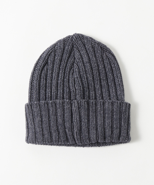 INVERALLAN（インバーアラン）の「【INVERALLAN / インバーアラン】RIB HAT TUM-BACK（ニットキャップ/ビーニー・メンズ・チャコールグレー/チョコ/ダークブルー・FREE）」の4枚目の写真