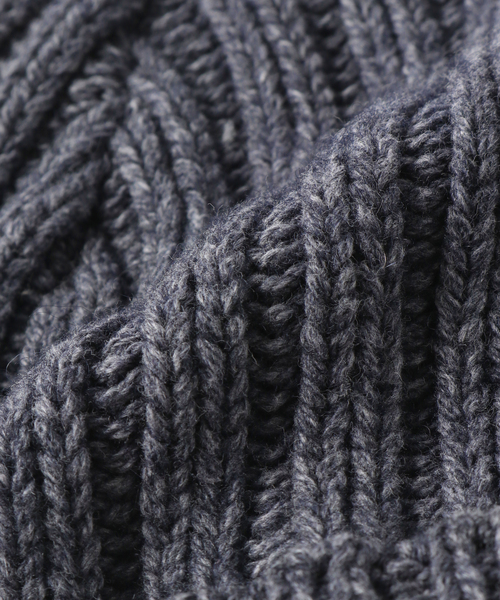 INVERALLAN（インバーアラン）の「【INVERALLAN / インバーアラン】RIB HAT TUM-BACK（ニットキャップ/ビーニー・メンズ・チャコールグレー/チョコ/ダークブルー・FREE）」の11枚目の写真
