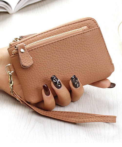 DAY CLOSET（デイ クローゼット）の「シーンに馴染む牛革ミニウォレット+ストラップ 2点セット（カードケース・メンズ・ブラック/ライトグリーン/アイボリー/スモークピンク/ワイン/グレイッシュベージュ・ONE SIZE）」の5枚目の写真