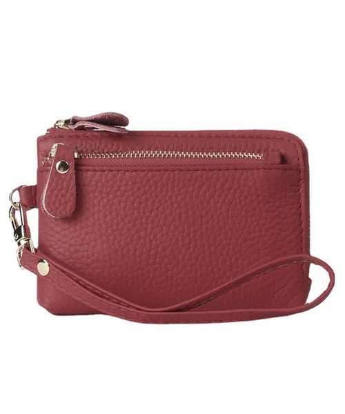 DAY CLOSET（デイ クローゼット）の「シーンに馴染む牛革ミニウォレット+ストラップ 2点セット（カードケース・メンズ・ブラック/ライトグリーン/アイボリー/スモークピンク/ワイン/グレイッシュベージュ・ONE SIZE）」の9枚目の写真