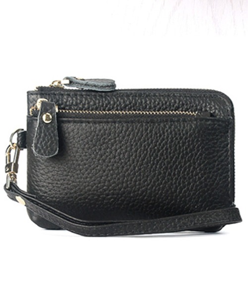 DAY CLOSET（デイ クローゼット）の「シーンに馴染む牛革ミニウォレット+ストラップ 2点セット（カードケース・メンズ・ブラック/ライトグリーン/アイボリー/スモークピンク/ワイン/グレイッシュベージュ・ONE SIZE）」の15枚目の写真