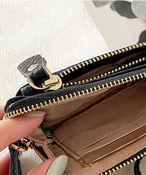 DAY CLOSET（デイ クローゼット）の「シーンに馴染む牛革ミニウォレット+ストラップ 2点セット（カードケース・メンズ・ブラック/ライトグリーン/アイボリー/スモークピンク/ワイン/グレイッシュベージュ・ONE SIZE）」の16枚目の写真