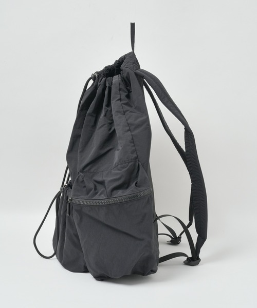 WEGO(ウィゴー)の「WEGO/ドロストデザインリュック(バックパック/リュック・レディース・ブラック/アイボリー/ライトグレー・FREE)」の8枚目の写真