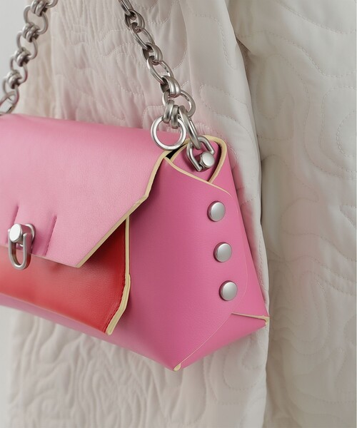 Ray BEAMS（レイビームス）の「Ray BEAMS / チェーン スクエア バッグ（ショルダーバッグ・レディース・ブラック/ピンク・ONE SIZE）」の9枚目の写真