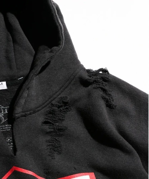 2AM(ツーエイエム)の「THRIFTY LOOK スリフティルック / WORN-OUT BAND HOODIE BEASTIE BOYS(パーカー・メンズ・チャコールグレー/ブラック系1・X-LARGE/XX-LARGE)」の5枚目の写真